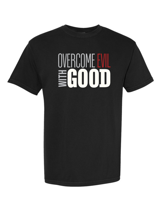 Christian T-shirt OVERCOME EVIL WITH GOOD