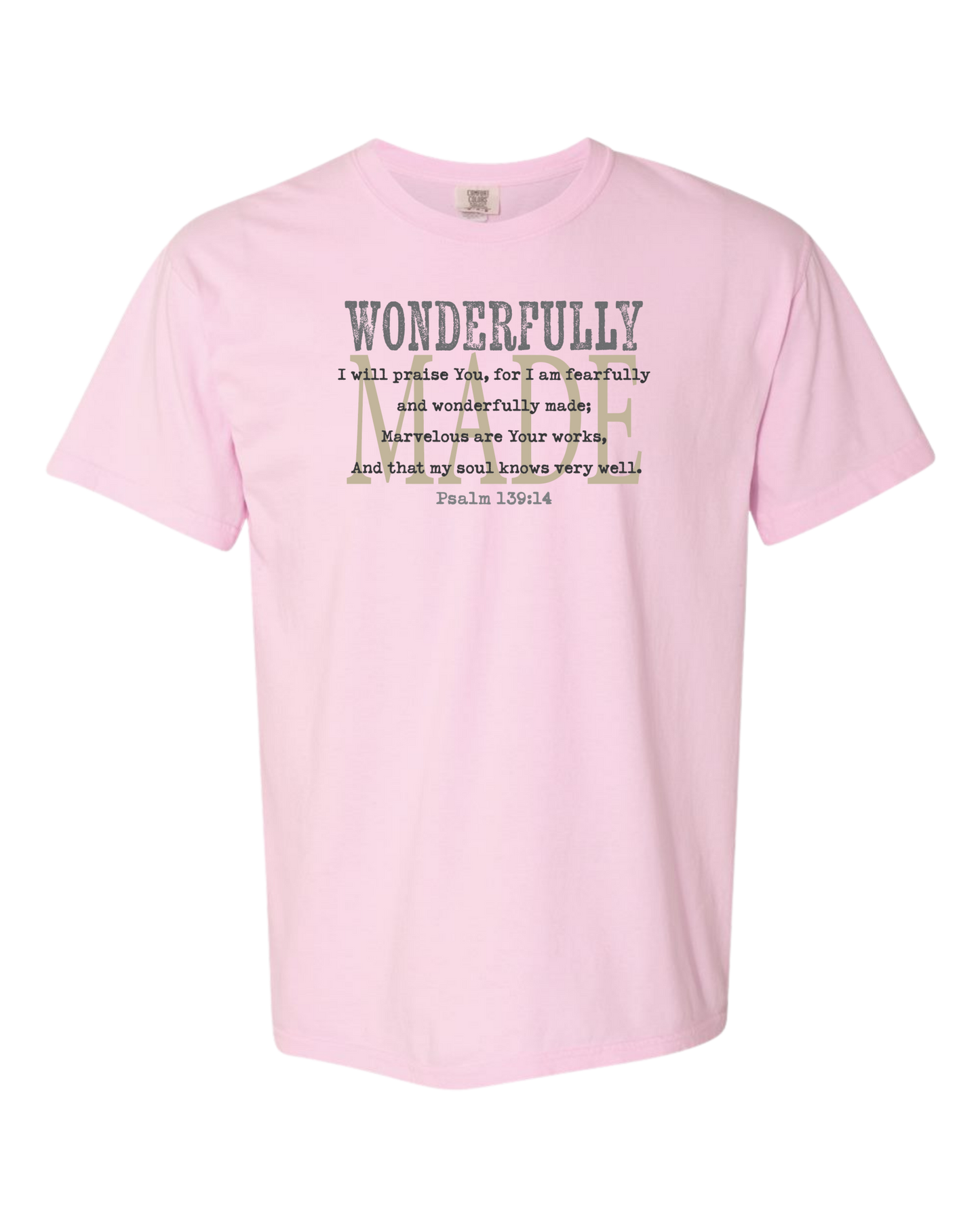 Christian T shirt "Wonderfully Made"